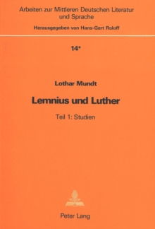 Image for Lemnius Und Luther