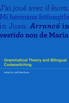 Image for Grammatical Theory and Bilingual Codeswitching