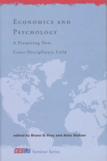 Image for Economics and psychology  : a promising new cross-disciplinary field