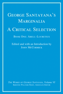 Image for George Santayana's marginalia: a critical selection