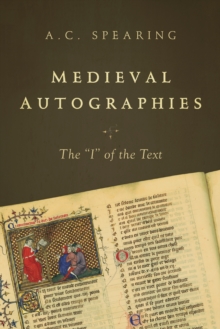 Image for Medieval autographies: the "I" of the text