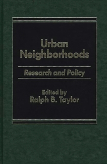 Image for Urban Neighborhoods : Research and Policy