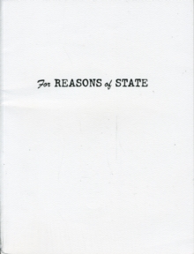 Image for For Reasons of State