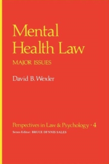 Image for Mental Health Law : Major Issues