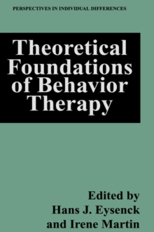 Image for Theoretical Foundations of Behavior Therapy