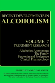 Image for Recent Developments in Alcoholism : Treatment Research