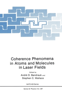 Image for Coherence Phenomena in Atoms and Molecules in Laser Fields : Proceedings of a NATO Advanced Research Workshop Held in Hamilton, Ontario, Canada, May 5-10, 1991