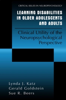 Image for Learning disabilities in older adolescents and adults: clinical utility of the neuropsychological perspective