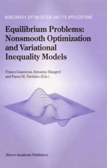 Image for Equilibrium problems: nonsmooth optimization and variational inequalities models