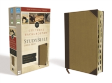 Image for NIV, Cultural Backgrounds Study Bible, Large Print, Imitation Leather, Tan, Indexed, Red Letter Edition : Bringing to Life the Ancient World of Scripture