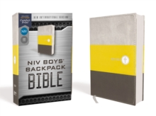 Image for NIV, Boys' Backpack Bible, Compact, Leathersoft, Yellow/Gray, Red Letter, Comfort Print