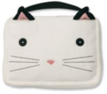 Image for Plush Kitty Fabric Medium White Book & Bible Cover