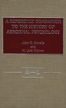 Image for A Reference Companion to the History of Abnormal Psychology [2 volumes]