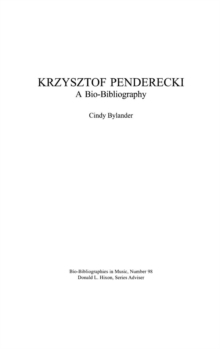 Image for Krzysztof Penderecki