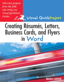 Image for Creating Resumes, Letters, Business Cards, and Flyers in Word