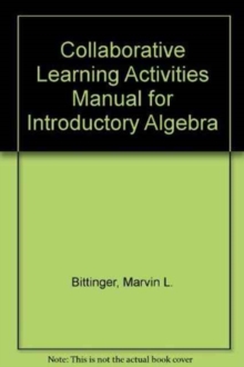 Image for Collaborative Learning Activities Manual for Introductory Algebra
