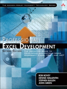 Image for Professional Excel development  : the definitive guide to developing applications using Microsoft Excel and VBA