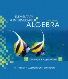 Image for Elementary and intermediate algebra  : concepts and applications
