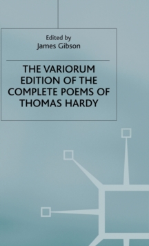 Image for The Variorum Edition of the Complete Poems of Thomas Hardy