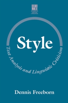 Image for Style  : text analysis and linguistic criticism