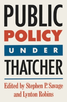 Image for Public Policy Under Thatcher