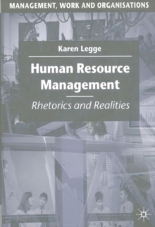 Image for Human resource management  : rhetorics and realities