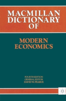 Image for Dictionary Of Modern Economics