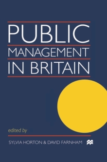Image for Public management in Britain