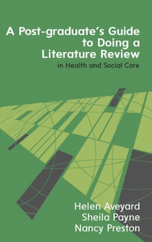 Image for EBOOK: A Postgraduate's Guide to Doing a Literature Review in Health and Social Care