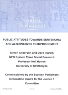 Image for Public Attitudes Towards Sentencing and Alternatives to Imprisonment