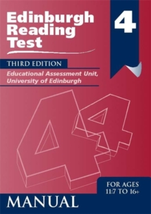Image for Edinburgh reading tests: Stage 4 Manual