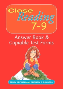 Image for Close Reading 7-9 Answer Book & Copiable Test Forms