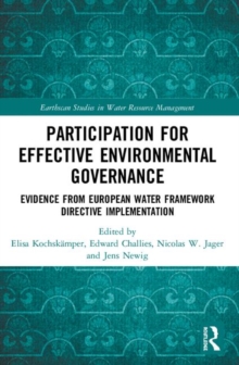 Image for Participation for effective environmental governance  : evidence from european water framework directive implementation