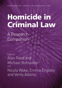 Image for Homicide in Criminal Law : A Research Companion