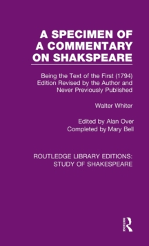 Specimen of a Commentary on Shakspeare