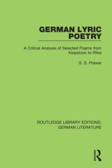 Image for German Lyric Poetry