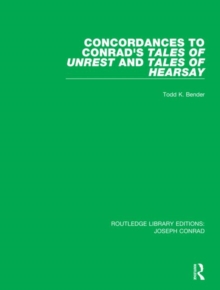 Image for Concordances to Conrad's Tales of Unrest and Tales of Hearsay