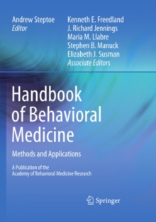 Image for Handbook of behavioral medicine: methods and applications