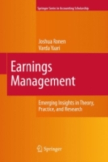 Image for Earnings management: emerging insights in theory, practice, and research