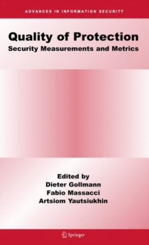 Image for Quality of protection  : security measurements and metrics