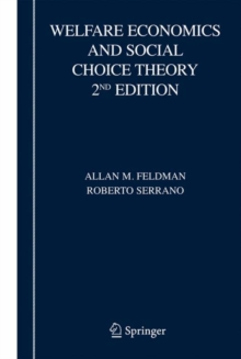 Image for Welfare economics and social choice theory