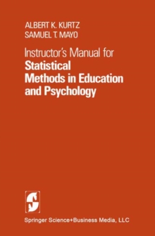 Image for Instructor’s Manual for Statistical Methods in Education and Psychology
