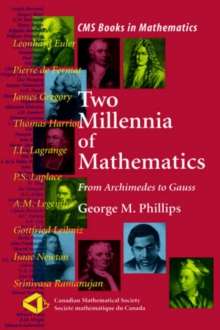 Image for Two Millennia of Mathematics : From Archimedes to Gauss