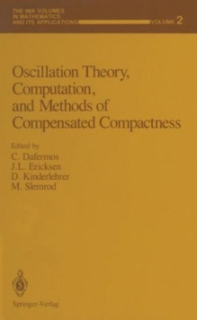 Image for Oscillation Theory, Computation, and Methods of Compensated Compactness