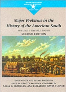 Image for Major Problems in the History of the American South