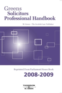 Image for Solicitors professional handbook 2008-2009