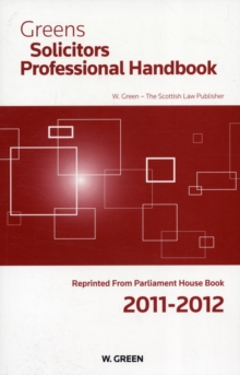 Image for Greens solicitors professional handbook 2011-2012