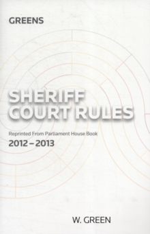Image for Greens sheriff court rules 2012-2013