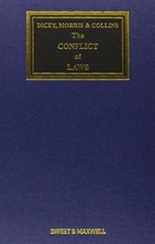 Image for Dicey, Morris and Collins on the conflict of laws