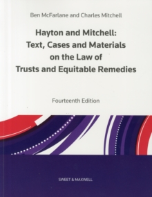 Image for Hayton and Mitchell on the Law of Trusts & Equitable Remedies : Texts, Cases & Materials